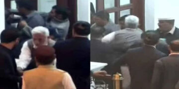 اسمبلی اجلاس سے قبل مچھلی منڈی کے مناظر ، ن لیگی خاتون پر لوٹا اور بوتلیں پھینک دی گئیں
