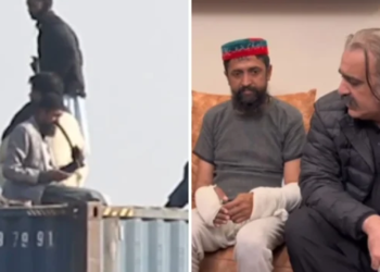 وزیراعلیٰ کے پی کی اسلام آباد میں کنٹینر سے گرائے جانے والے زخمی کارکن سے ملاقات