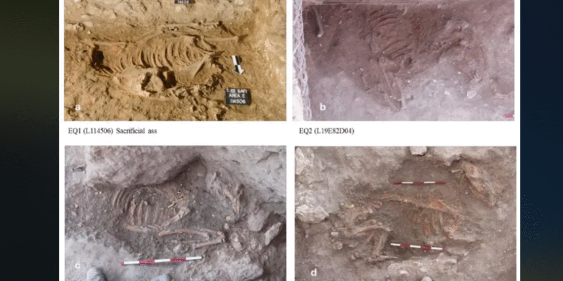 اسرائیل میں 4 ہزار 5سو سال قدیم چار گدھیوں کی قربانی کے شواہد ،حیرت انگیز طور پر ان سب گدھیوں کی کھوپڑیاں مشرق کے رخ دفن کی گئی تھیں 