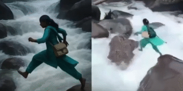 شیر خوار کو ویکسین لگانے کیلئے اپنی جان خطرے میں ڈالنے والی ہیلتھ ورکر کی ویڈیو وائرل