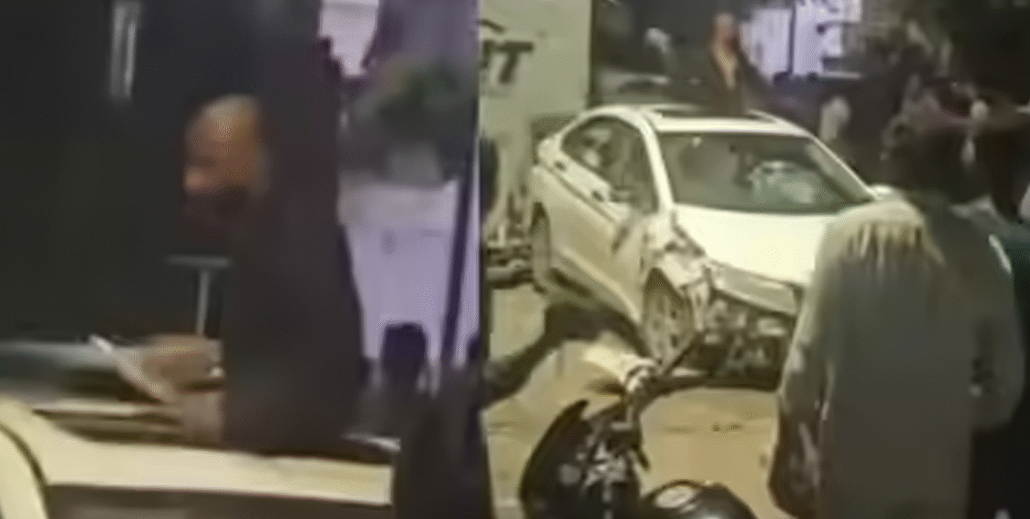 احمد آباد :  ڈرامائی ویڈیو منظرعام پر آنے کے بعد کار کی سن روف سے چاقو لہرا کر عوام کو خوفزدہ کرنے والا شخص گرفتار