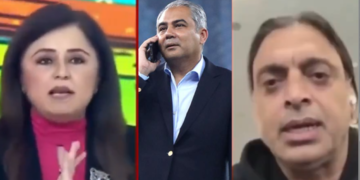 بھارتی ٹی وی اینکر نے جب محسن نقوی کو ٹرافی ۔۔۔ کہا تو شعیب اختر نے کیسے جواب دیا