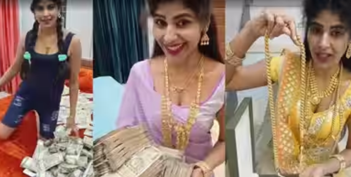 سوشل میڈیا پر دھن دولت کی نمائش مہنگی پڑی، بھارتی خاتون یوٹیوبر کے گھر 81تولے زیورات کی ڈکیتی